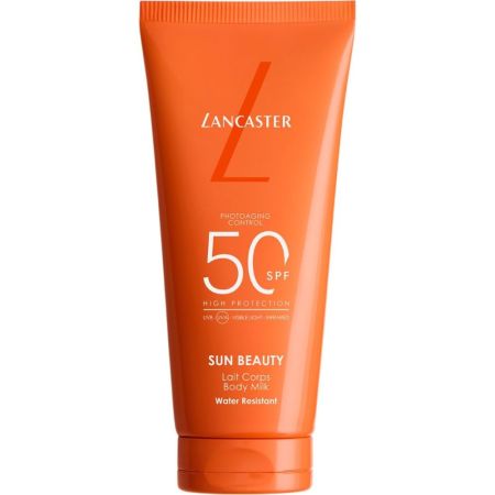 Lancaster Sun Beauty Body Milk Spf 50 Leche solar corporal de textura ligera y no grasa ofrece sensación de confort para acabado invisible y aterciopelado