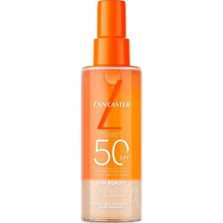 Lancaster Sun Beauty Sun Protective Water Spf 50 Spray solar corporal resistente al agua para bronceado dorado uniforme y duradero 150 ml