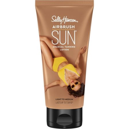 Sally Hansen Airbrush Sun Gradual Tanning Lotion Loción corporal autobronceadora luminosidad instantánea y bronceado perfecto 75 ml