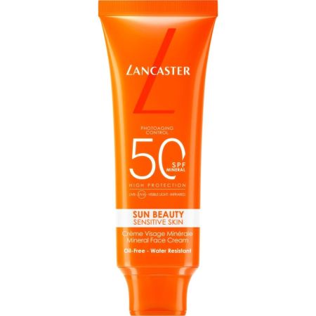 Lancaster Sun Beauty Sensitive Skin Mineral Face Cream Spf 50 Crema solar facial ayuda a reducir visiblemente las rojeces y las sensaciones de irritación 50 ml