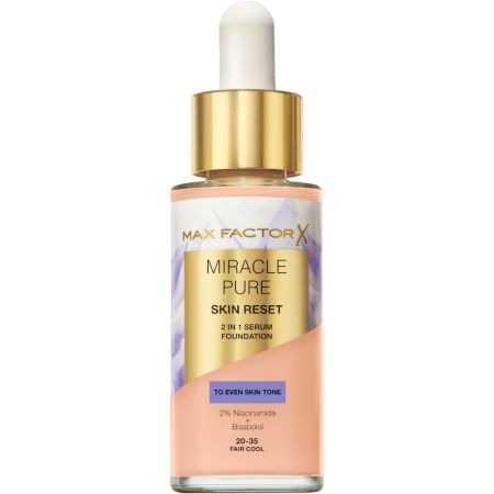 Max Factor Miracle Pure Skin Reset 2 In 1 Serum Foundation Sérum con color cobertura media ligera cuidado de piel