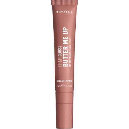 Rimmel London Oh My Gloss! Butter Me Up Lip Butter Balm Bálsamo labial ultrahidratante y cremoso ofrece sensación de confort inmediato para aspecto más relleno