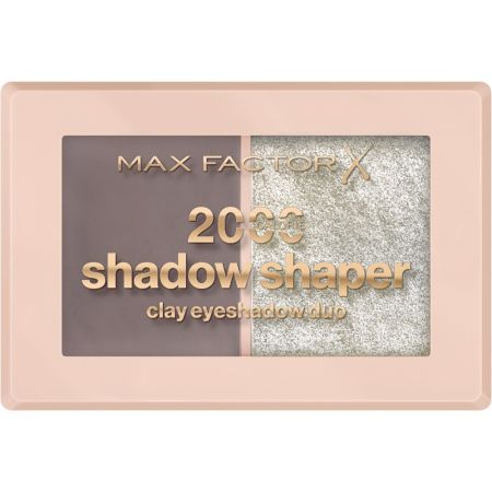 Max Factor 2000 Shadow Shaper Clay Eyeshadow Duo Paleta de sombras de ojos de textura crema a polvo combina brillo y sombras creando infinitos looks 2 tonos