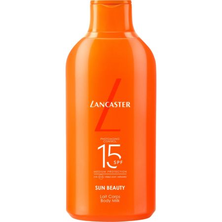Lancaster Sun Beauty Body Milk Spf 15 Leche solar corporal de textura ligera y no grasa ofrece sensación de confort para acabado invisible y aterciopelado 400 ml