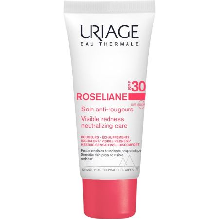 Uriage Roseliane Soin Anti-Rougeurs Spf 30+ Crema antirojeces calma nutre y disminuye el rojecimiento piel hidratada y calmada 40 ml