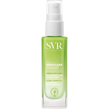 Svr Sebiaclear Serum Correcteur Global Serum antiarrugas reduce imperfecciones granos poros dilatados y marcas residuales para una piel suave 30 ml