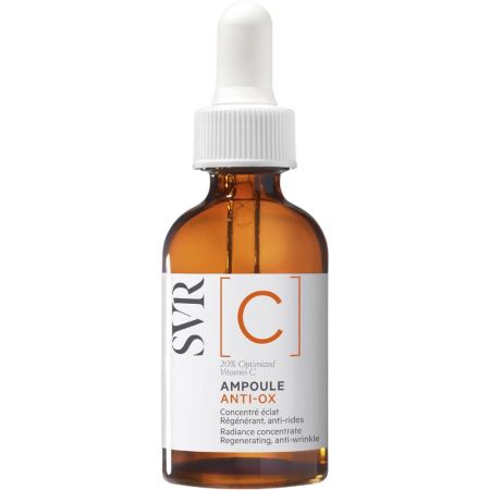 Svr [C] Anti-Ox Ampoule Concentrado facial devuelve la luminosidad con vitamina c para una piel uniforme y radiante 30 ml