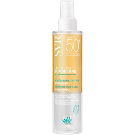 Svr Sun Secure Eau Solaire Protectrice Spf 50+ Agua solar facial y corporal de textura fresca ultraligera e invisible ofrece una protección muy alta 200 ml