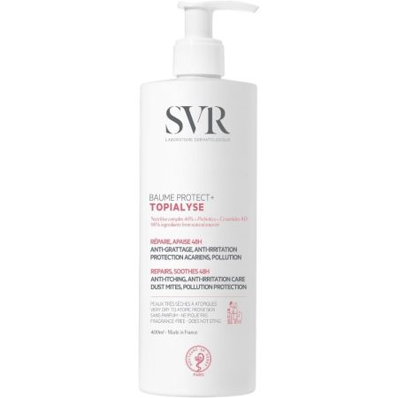 Svr Topialyse Baume Protect+ Bálsamo corporal protector de textura rica calma las sensaciones de picor ofreciendo una piel reparada y aliviada 400 ml