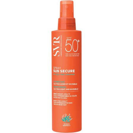 Svr Sun Secure Spray Hydratant Spf 50+ Spray solar facial y corporal de textura lechosa ultrafina oferce una protección muy alta con aroma veraniego 200 ml