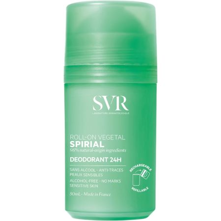 Svr Spirial Roll-On Vegetal Déodorant Desodorante natural regula la transpiración leve a moderada ofreciendo hasta 24 horas de eficacia 50 ml