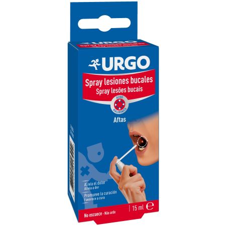 Urgo Spray Lesiones Bucales Tratamiento para las aftas y pequeñas lesiones bucales sin escozor 15 ml