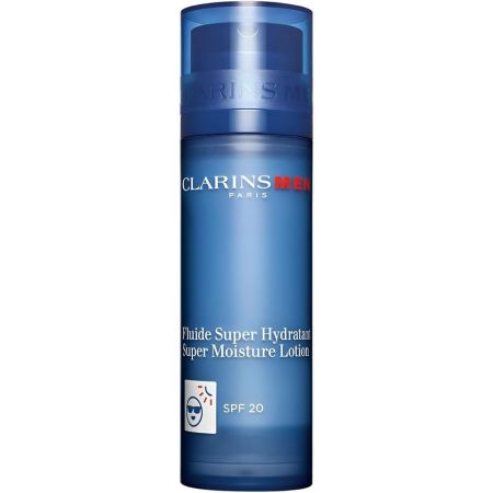 Clarins Men Fluide Super Hydratant Spf 20 Fluido facial no graso de rápida absorción hidrata y protege para máxima sensación de confort 50 ml