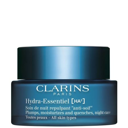 Clarins Hydra Essentiel Soin De Nuit Repulpant "Anti-Soif" Crema de noche hidratante de textura ligera y envolvente reconforta para una piel sedienta 50 ml