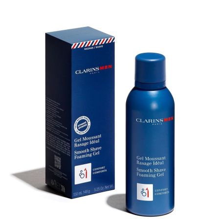 Clarins Men Gel Moussant Rasage Idéal Gel espumoso facilita el afeitado y protege la piel de irritaciones para máxima comodidad 150 ml