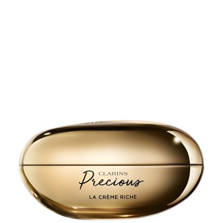 Clarins Precious La Crème Riche Tratamiento rejuvenecedor y nutritivo difumina arrugas iluminando la piel con ingredientes naturales 50 ml