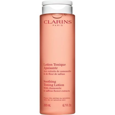 Clarins Lotion Tonique Apaisante Loción facial tónica calmante restaura el equilibrio de la microbiota cutánea 200 ml