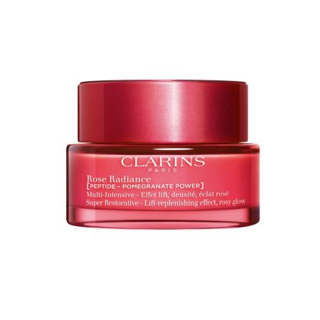 Clarins Multi-Intensive Rose Radiance Crema de día devuelve la luminosidad para una piel lisa radiante rellena y uniforme 50 ml