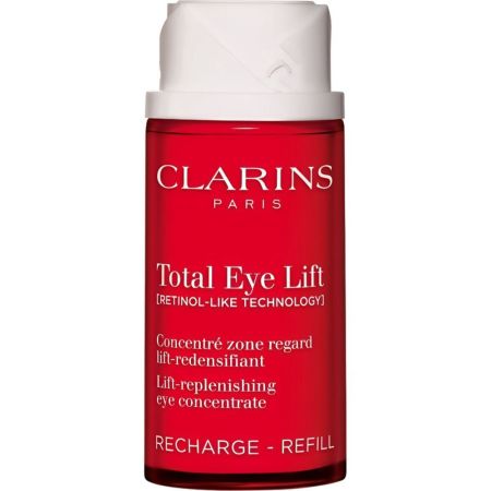 Clarins Total Eye Lift Recarga Contorno de ojos antiedad tensa redensifica y abre la mirada atenuando bolsas y ojeras 15 ml