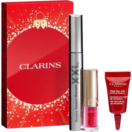 Clarins Wonder Volume Mascara Xxl Estuche Máscara de pestañas con cepillo de fibra de ricino para  mirada intensa hasta 12 horas de duración