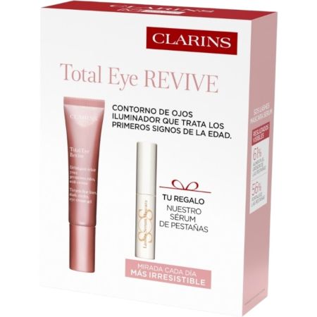 Clarins Total Eye Revive Estuche Contorno de ojos alisa las primeras arrugas atenúa ojeras y reduce bolsas 15 ml
