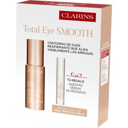 Clarins Total Eye Smooth Estuche Contorno de ojos experto reafirma y mejora la luminosidad reduciendo bolsas y ojeras 15 ml