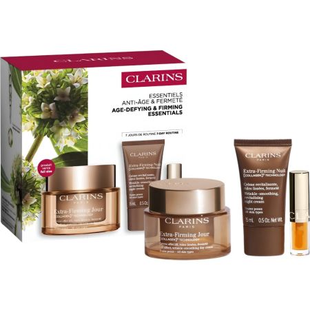 Clarins Extra-Firming Jour Todo Tipo De Piel Estuche Crema de día hidratante antiedad reafirmante piel luminosa alisada y más joven 50 ml
