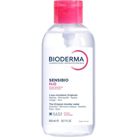 Bioderma Sensibio H2o Eau Micellaire Démaquillante Anti-Rougeurs Agua micelar dermatológica antirojeces limpia desmaquilla y calma 850 ml
