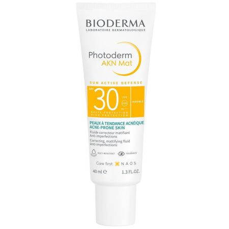 Bioderma Photoderm Akn Mat Spf 30 Protector solar facial efecto matificante previene las imperfecciones cutáneas 40 ml