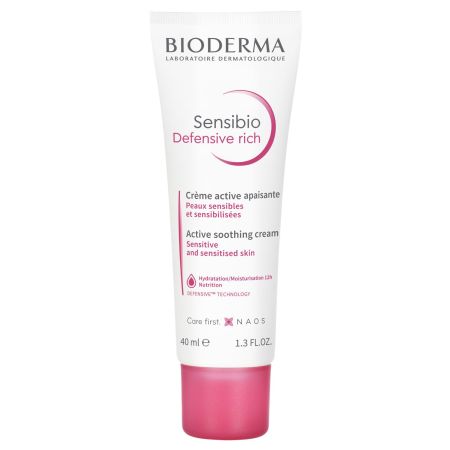 Bioderma Sensibio Defensive Rich Crème Active Apaisante Crema enriquecida de acción calmante refuerza el sistema de autodefensa 40 ml