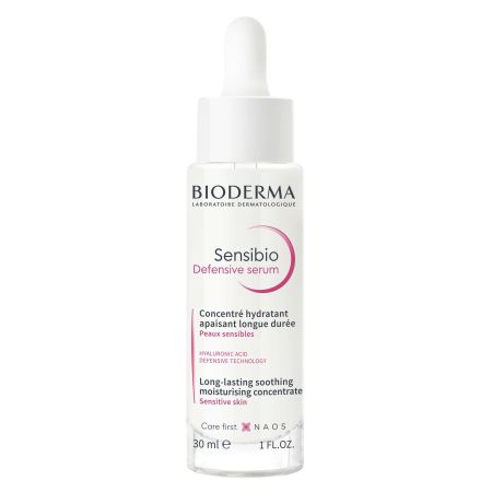 Bioderma Sensibio Defensive Serum Sérum hidratante y calmante de larga duración actúa contra el envejecimiento 30 ml