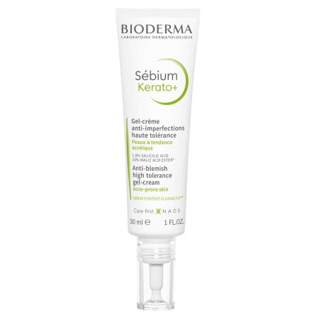 Bioderma Sébium Kerato+ Gel-Crème Anti-Imperfections Haute Tolérance Gel reduce granos puntos negros marcas de acné y combate el exceso de sebo 30 ml