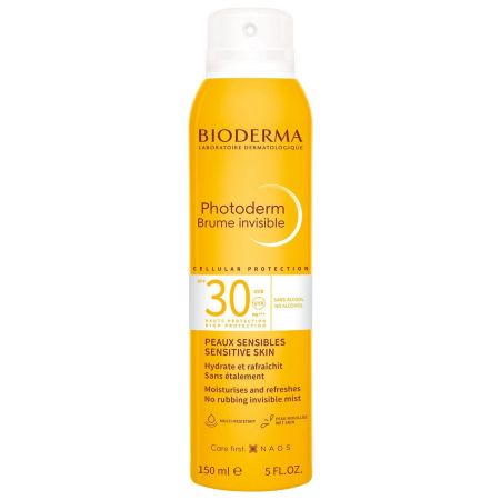 Bioderma Photoderm Brume Invisible Spf 30 Protector solar facial sin alcohol efecto refrescante y resistente al agua 150 ml
