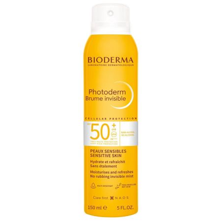 Bioderma Photoderm Brume Invisible Spf 50+ Protector solar facial sin alcohol efecto refrescante y resistente al agua 150 ml
