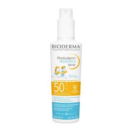 Bioderma Photoderm Pediatrics Spray Spf 50+ Protector solar para niños aprobada por pediatras a partir de 12 meses 200 ml