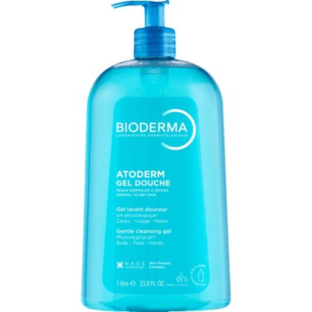 Bioderma Atordem Gel Douche Ultra-Doceur Gel de ducha para limpieza suave sin jabón alivia protege y garantiza tolerancia cutánea 1000 ml