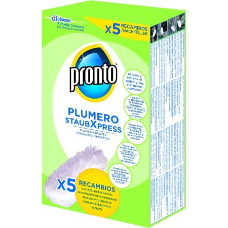 Pronto Plumero Recambio Plumero elimina el polvo de tus muebles y lugares de difícil acceso 5 uds