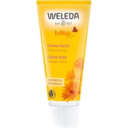 Weleda Baby Caléndula Crema Facial Crema facial de caléndula hidrata y protege la piel del bebé 50 ml
