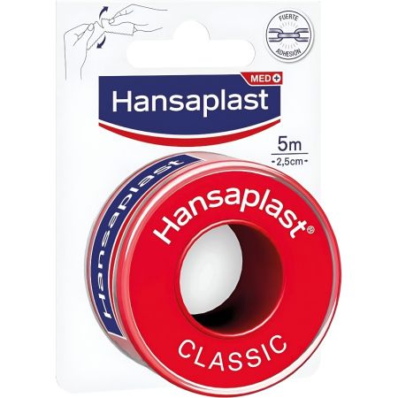 Hansaplast Esparadrapo Fijador Esparadrapo fijador de 2,5 cm adherencia firme 5 m