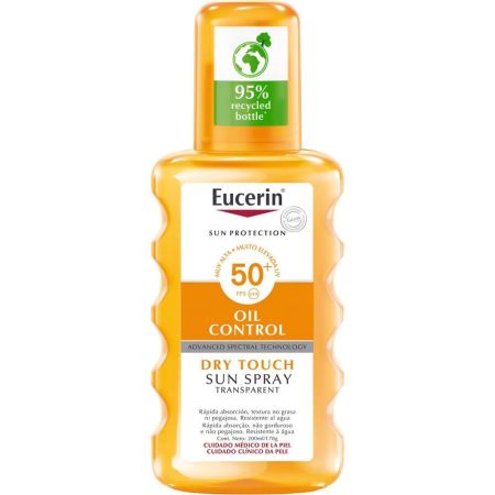 Eucerin Oil Control Dry Touch Sun Spray Transparent Spf 50 Protector solar transparente no graso y de textura ligera 200 ml