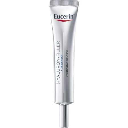 Eucerin Hyaluron-Filler +3x Effect Contorno De Ojos Spf 15 Contorno de ojos de rápida absorción suaviza líneas de expresión y arrugas profundas con ácido hialurónico 15 ml
