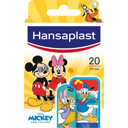 Hansaplast Apósitos Mickey Mouse & Friends 2 Tamaños Apósitos para que los niños olviden sus lágrimas y recuperen la diversión en tiempo record 20 uds