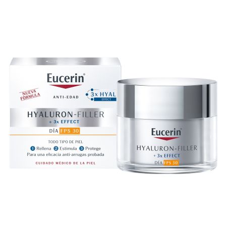 Eucerin Hyaluron-Filler +3x Effect Spf 30 Crema de día rellena estimula y protege para una eficacia antiarrugas 50 ml