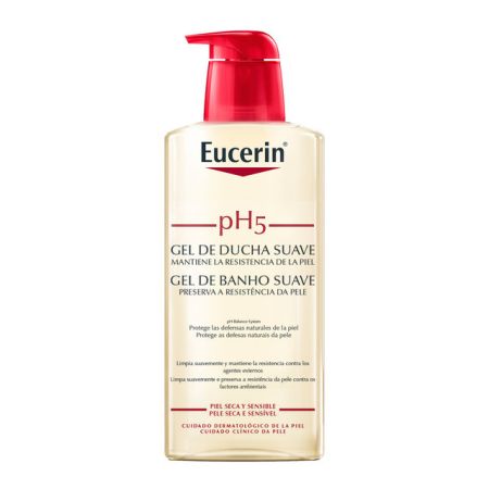 Eucerin Ph5 Gel De Ducha Suave Mantiene La Resistencia De La Piel Gel de ducha protege las defensas naturales de la piel ideal para piel seca y sensible 400 ml