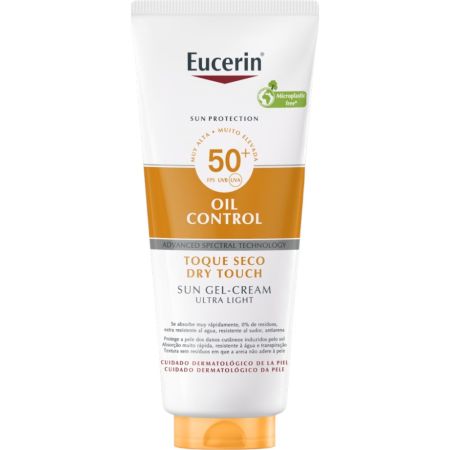 Eucerin Oil Control Dry Touch Sun Gel-Cream Ultra Light Spf 50 Protector solar gel-crema corporal transparente con toque seco 200 ml