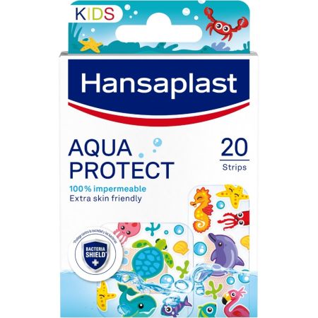 Hansaplast Apósitos Aqua Protect 2 Tamaños Apósitos para que los niños olviden sus lágrimas y recuperen la diversión en tiempo record 20 uds