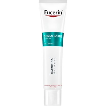 Eucerin Dermopure Clinical Mat Fluid Fluido facial matificante absorbe el exceso de grasa controlando eficazmente el sebo hasta 8 horas 40 ml