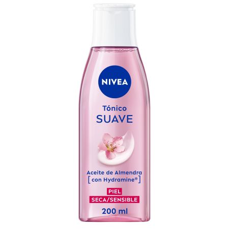 Nivea Aceite De Almendra Tónico Suave Tónico facial reequilibra y refresca con aceite de almendras para piel seca 200 ml