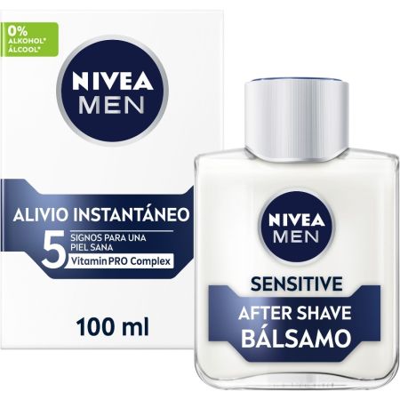 Nivea Men Sensitive After Shave Bálsamo After shave sin alcohol calma inmediatamente la irritación de la piel sensible 100 ml