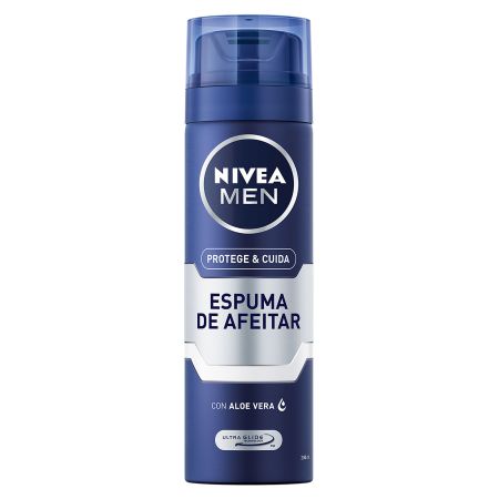 Nivea Men Protege & Cuida Espuma De Afeitar Espuma de afeitar enriquecida con aloe vera y pro-vitamina b5 200 ml